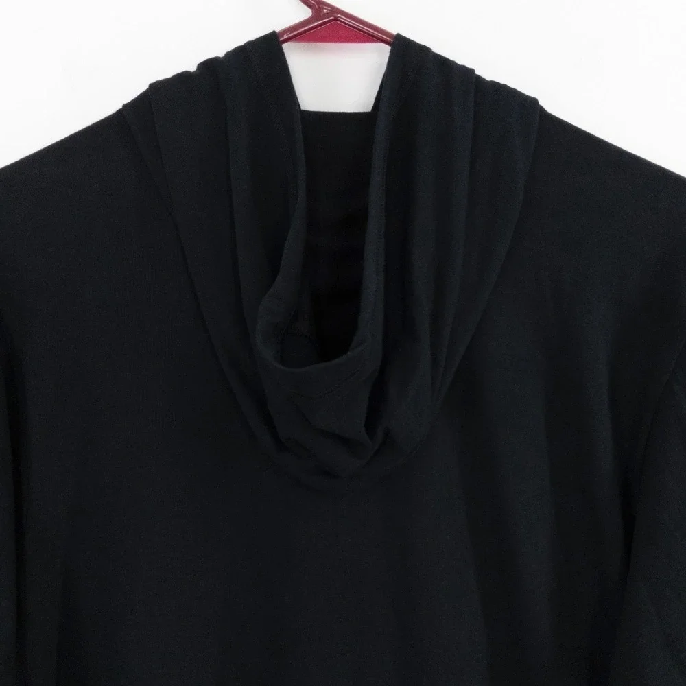 Nike Dri Fit Hoodie Shirt Men's Small Black‎ White Swoosh Long Sleeve NWT